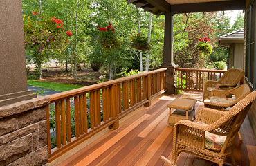 Cedar Decking in Compton