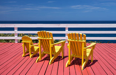 Redwood Decking in Compton