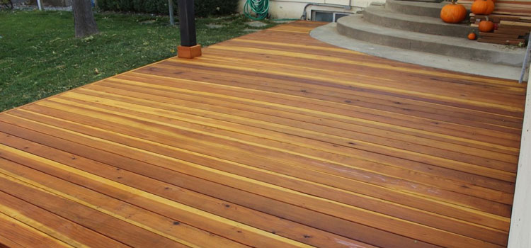 Smooth Redwood Decking in Compton, CA